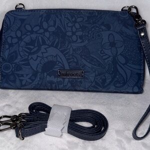 Sakroots Navy Floral Wristlet Crossbody
